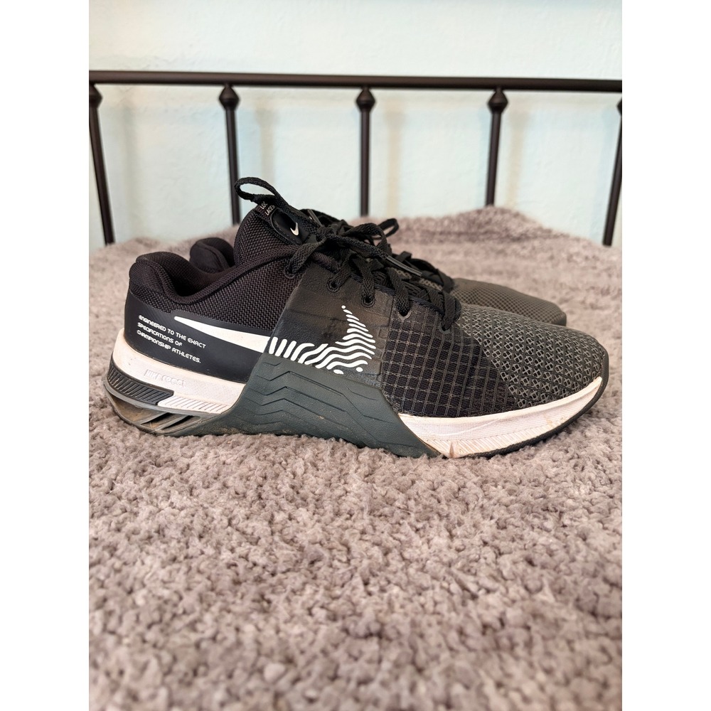 Nike Metcon 8 Training Shoes Men's 8.5 Black White Gym Crossfit Athletic